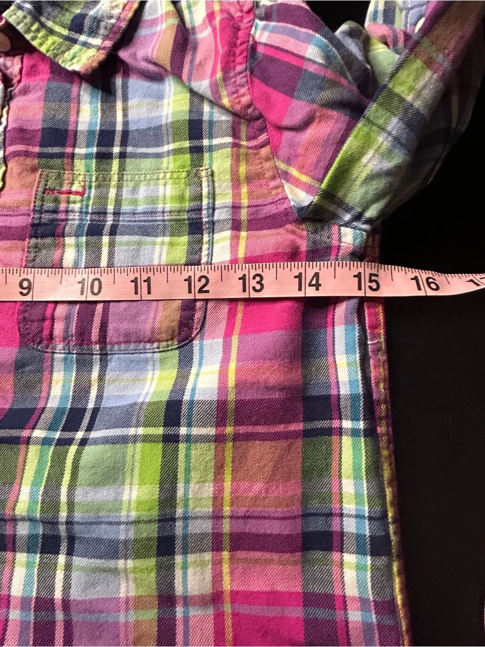 Ralph Lauren Girls Multicolor Plaid Button-Down Shirt